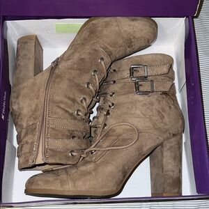 Combat heeled boots